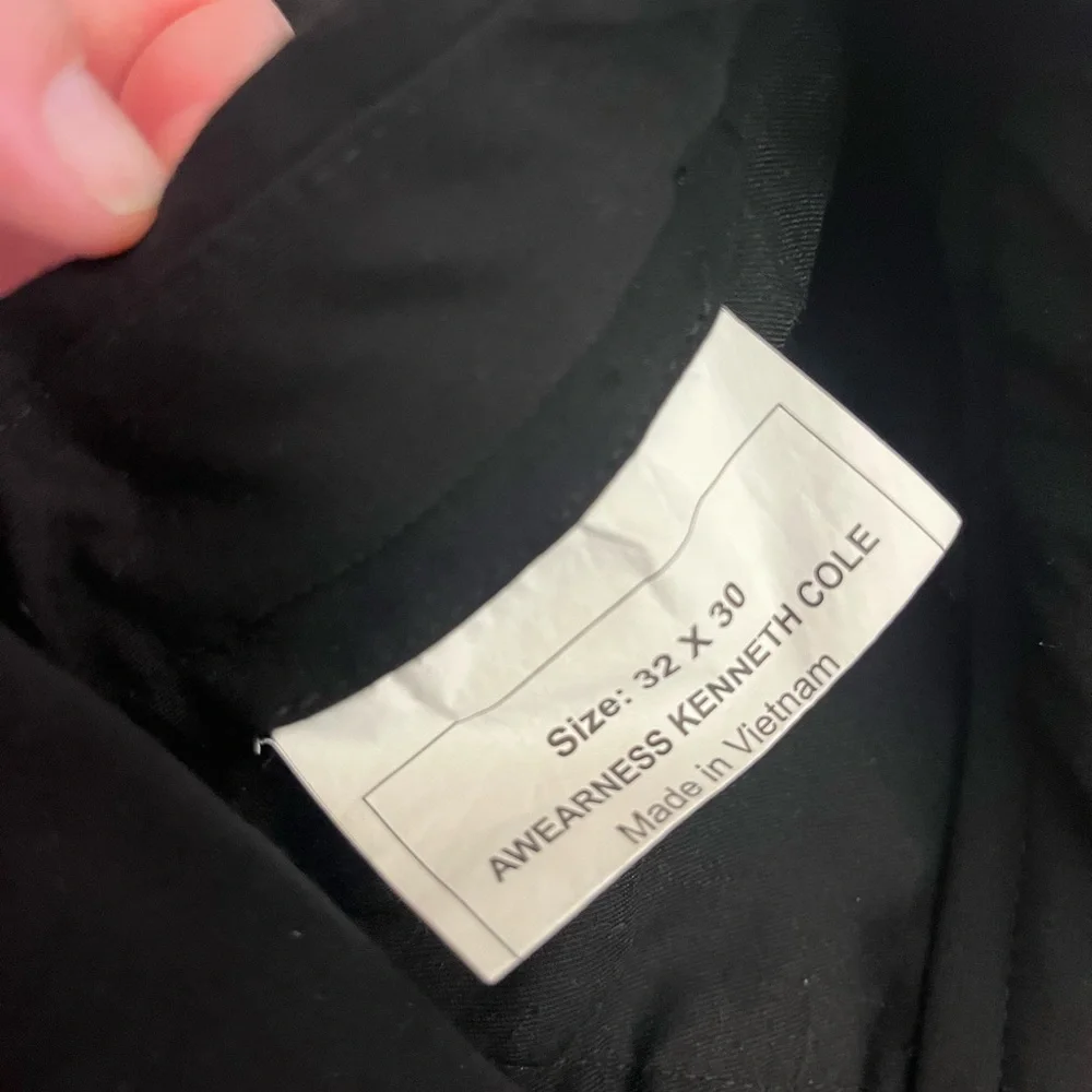 Awearness Kenneth Cole Modern Fit Dress Pants Black Slacks Men’s Size 32 x 30